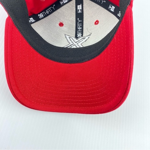 New Era 39Thirty Red X Hat Med/Large Stretch Fit Cotton Spandex Ballcap - Picture 7 of 10